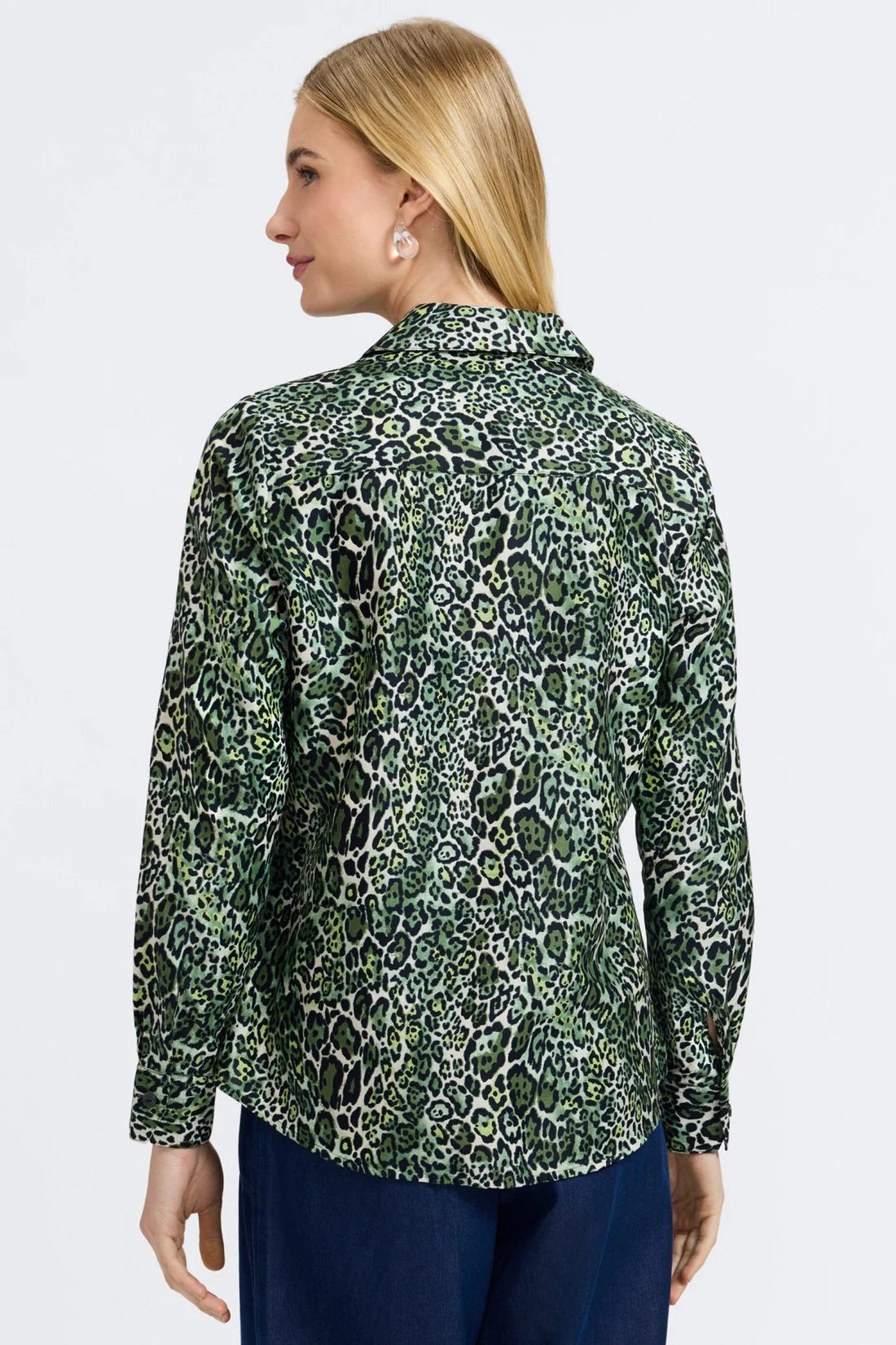 Marlee Shirt-Green Leopard