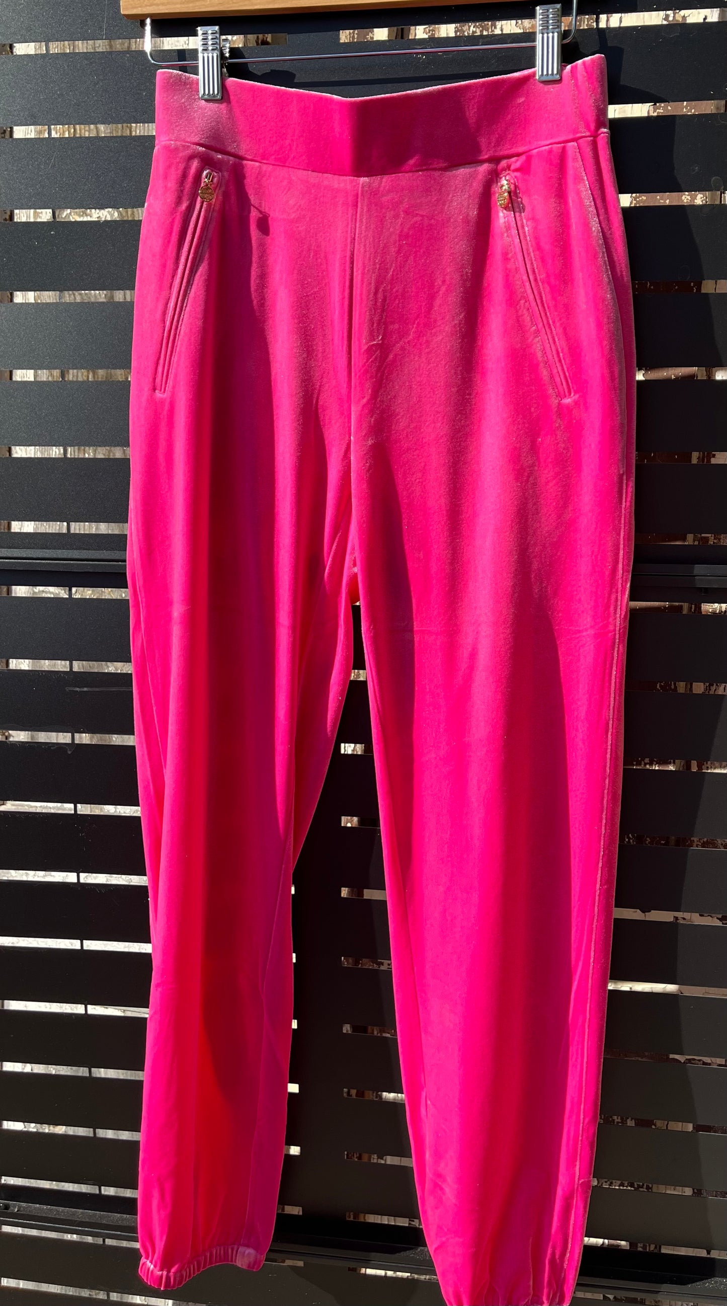 Emily McCarthy Downtown Jogger-Fuchsia Fedora Velvet