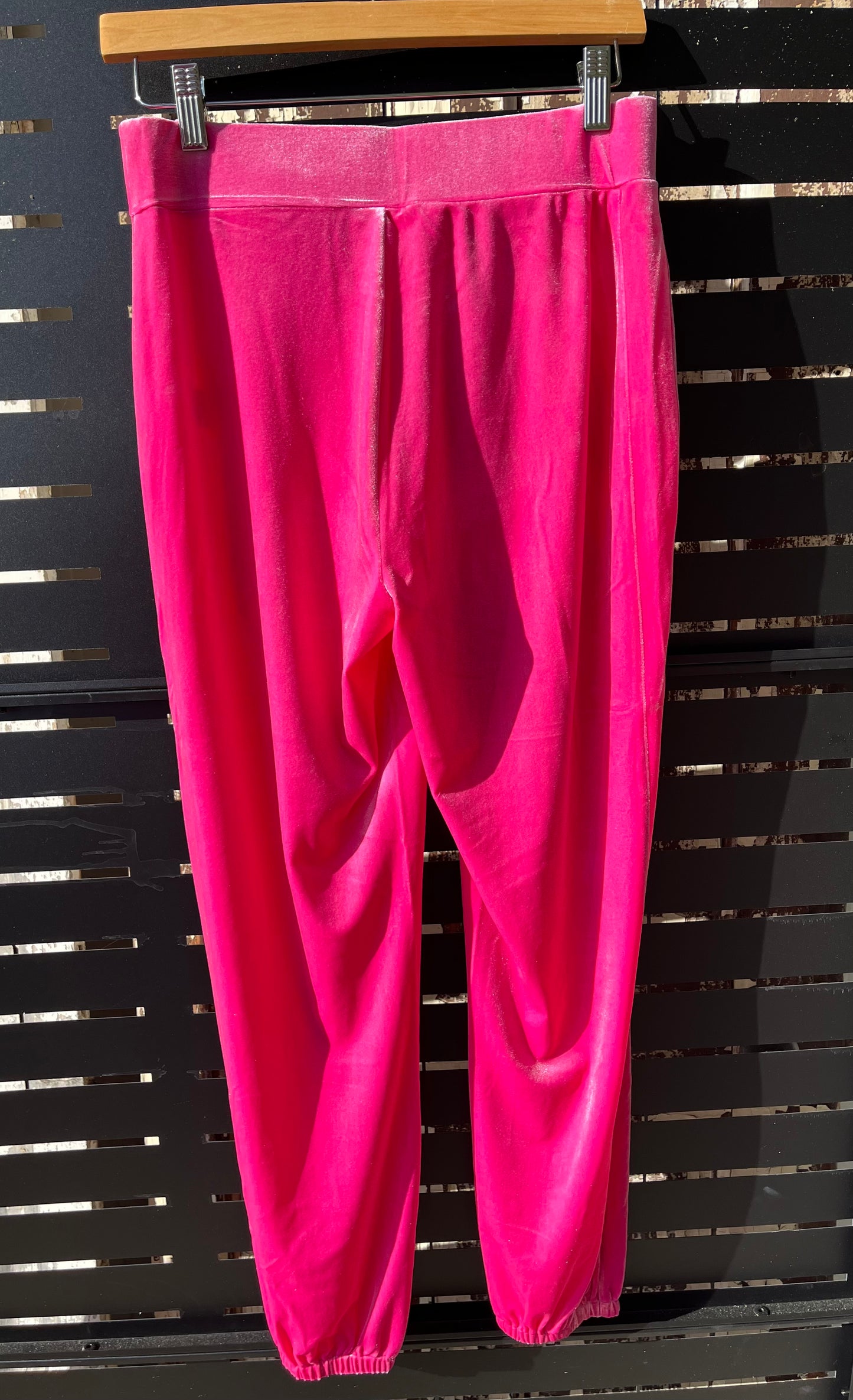 Emily McCarthy Downtown Jogger-Fuchsia Fedora Velvet