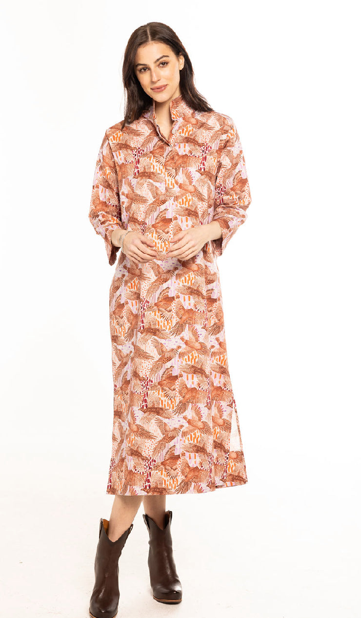 Grace Dress-Pheasant Bouquet Multi