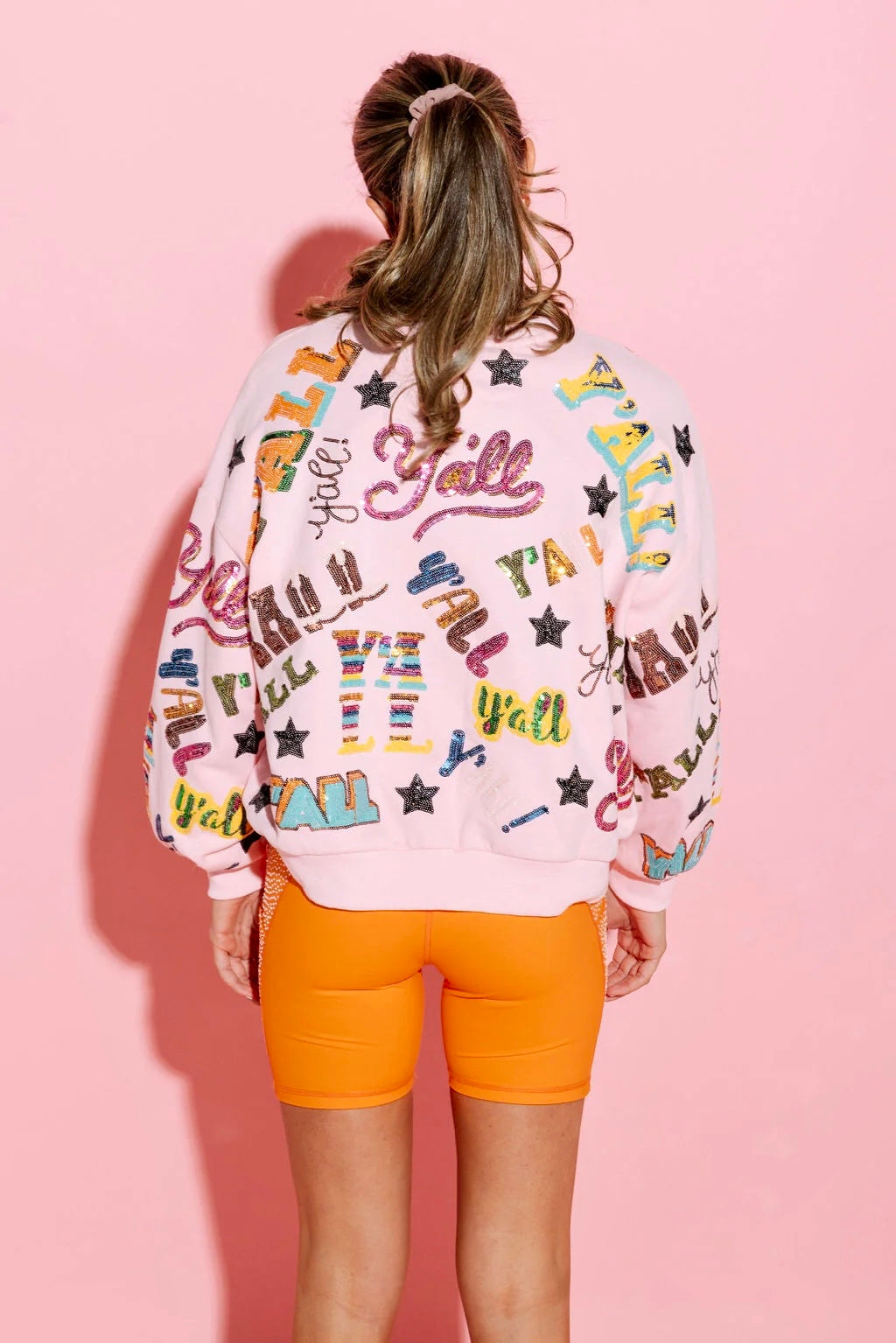 Y’All All Over Sweater - Pink