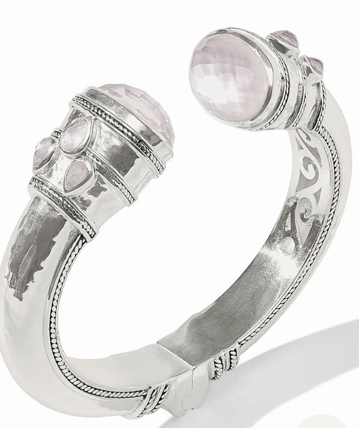 Cannes Demi Cuff-Silver w Iridescent Clear Crystal