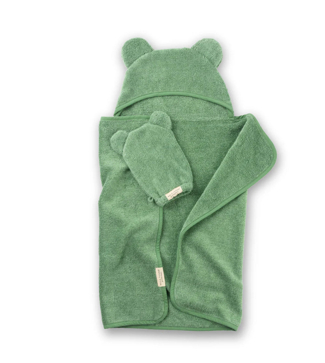 Bella Tunno Hooded Towel & Wash Mitt Set