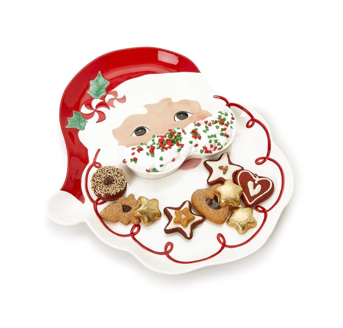 Santa Dip Platter with Bowl Set