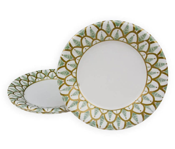 Deco Christmas Tree Salad/Desert Plates