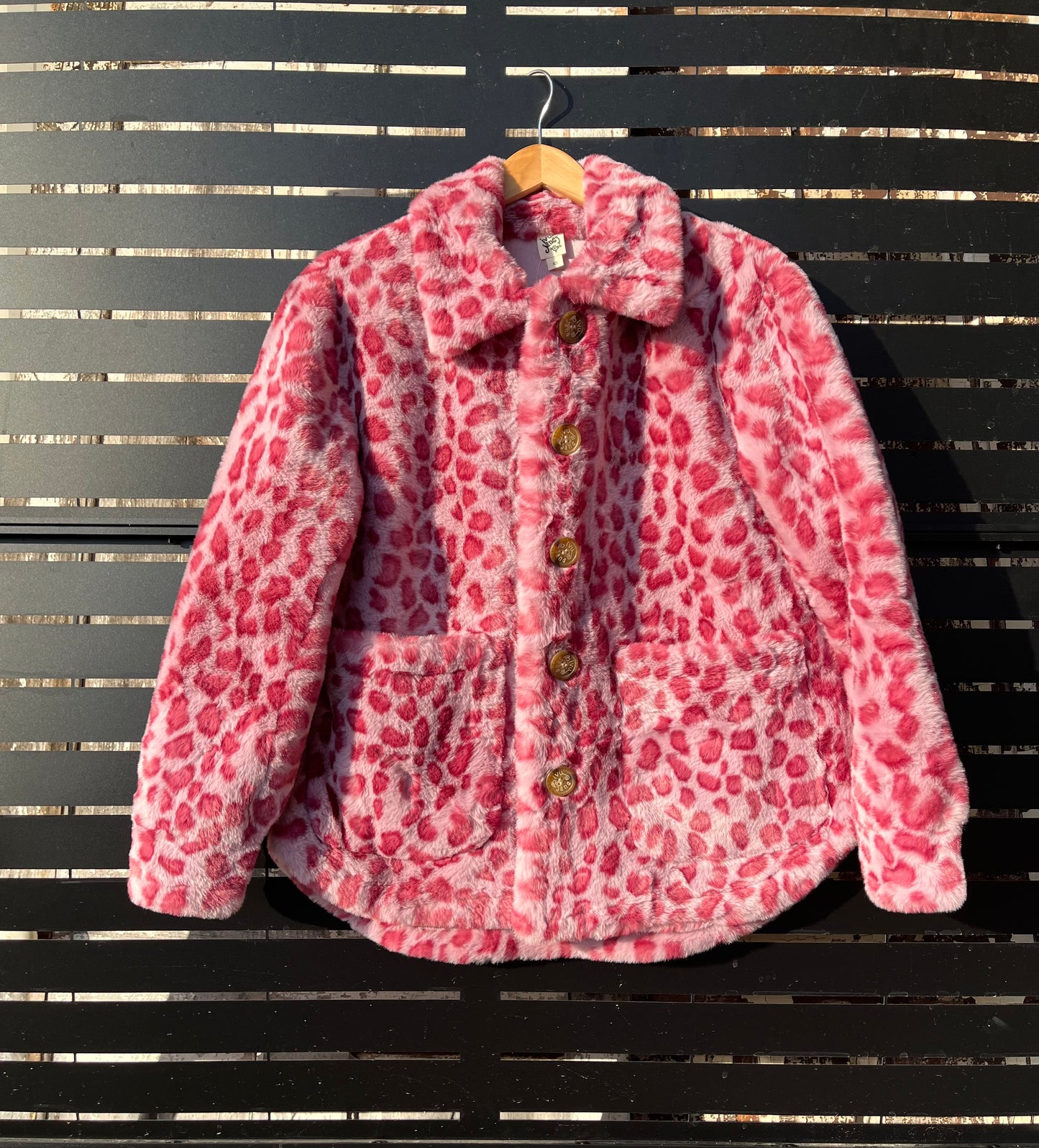 Faux Fur Rosy Leopard Jacket