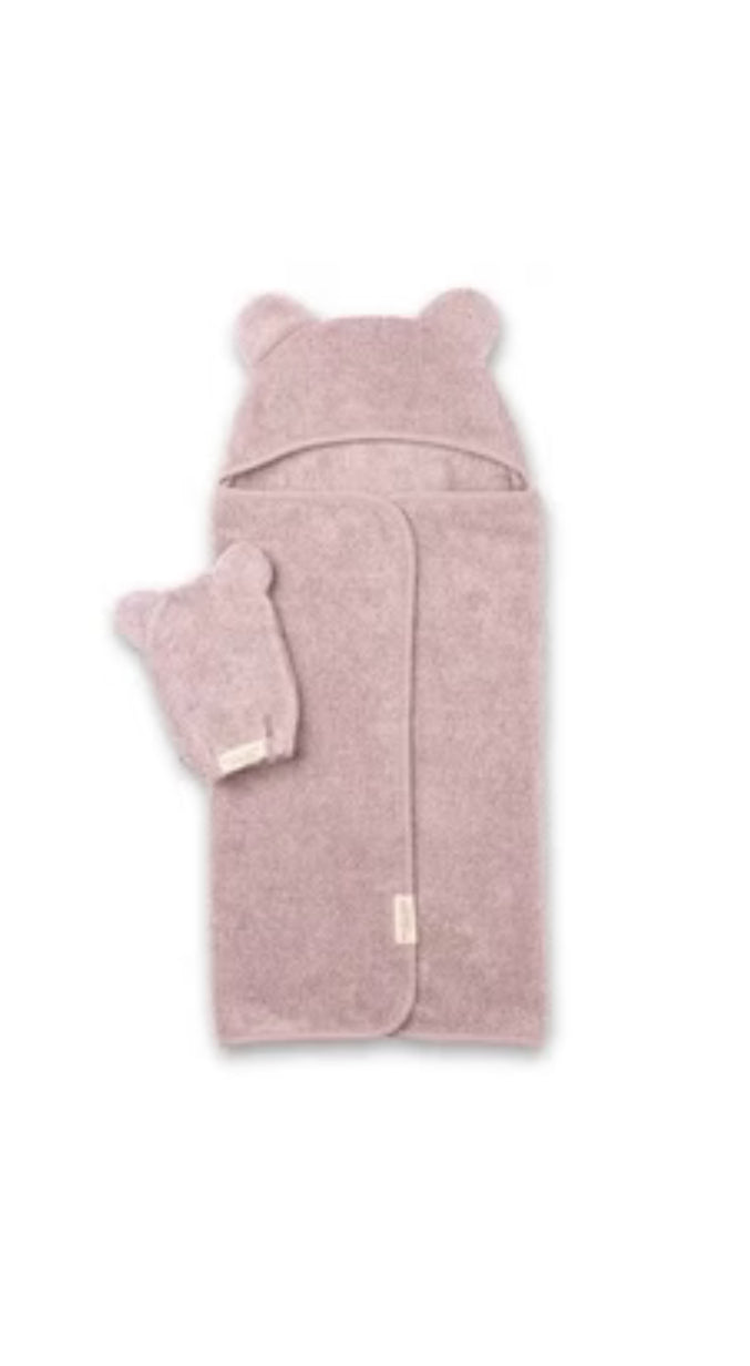 Bella Tunno Hooded Towel & Wash Mitt Set