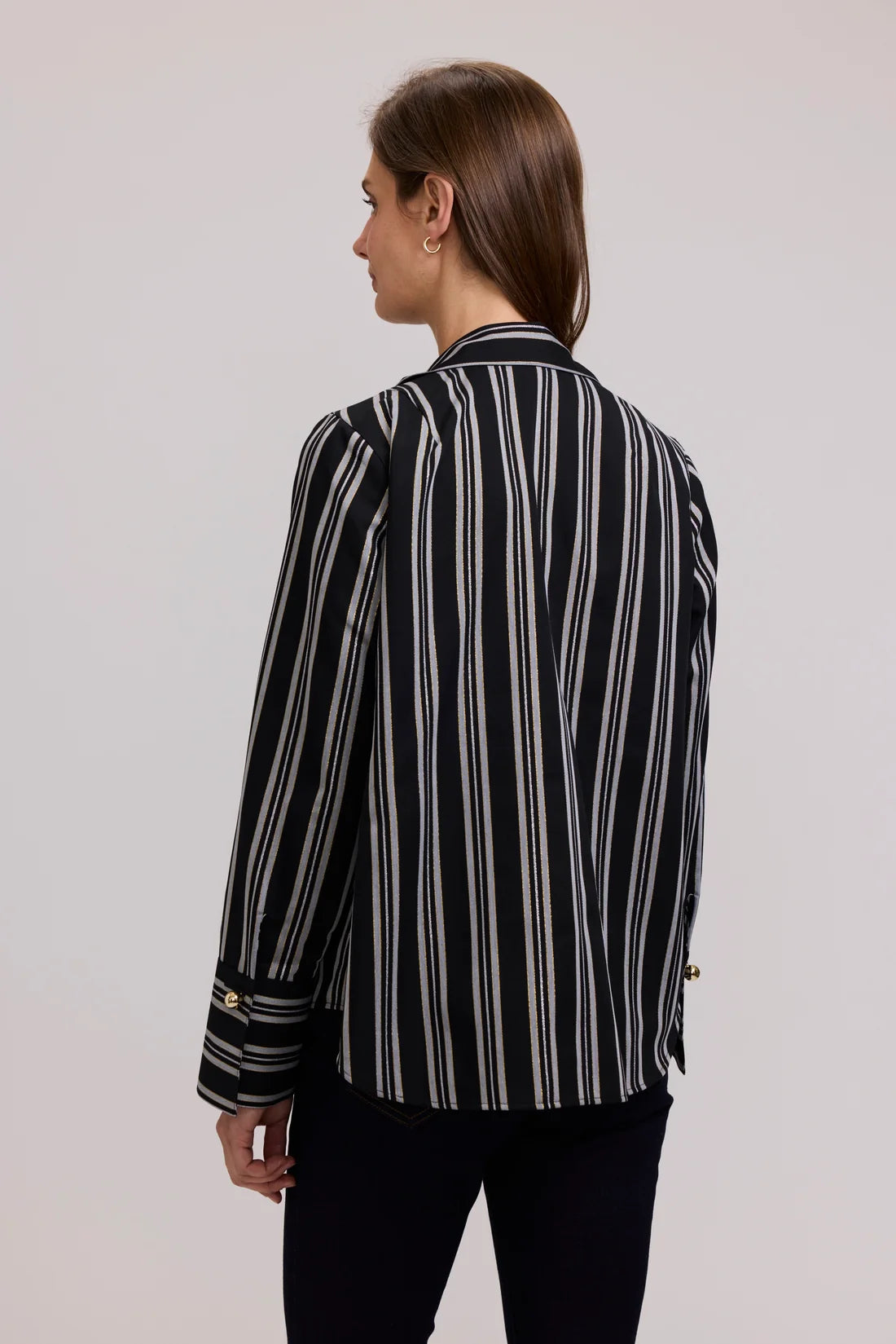 Catalina Shimmer Stripe Long Sleeve Popover Shirt