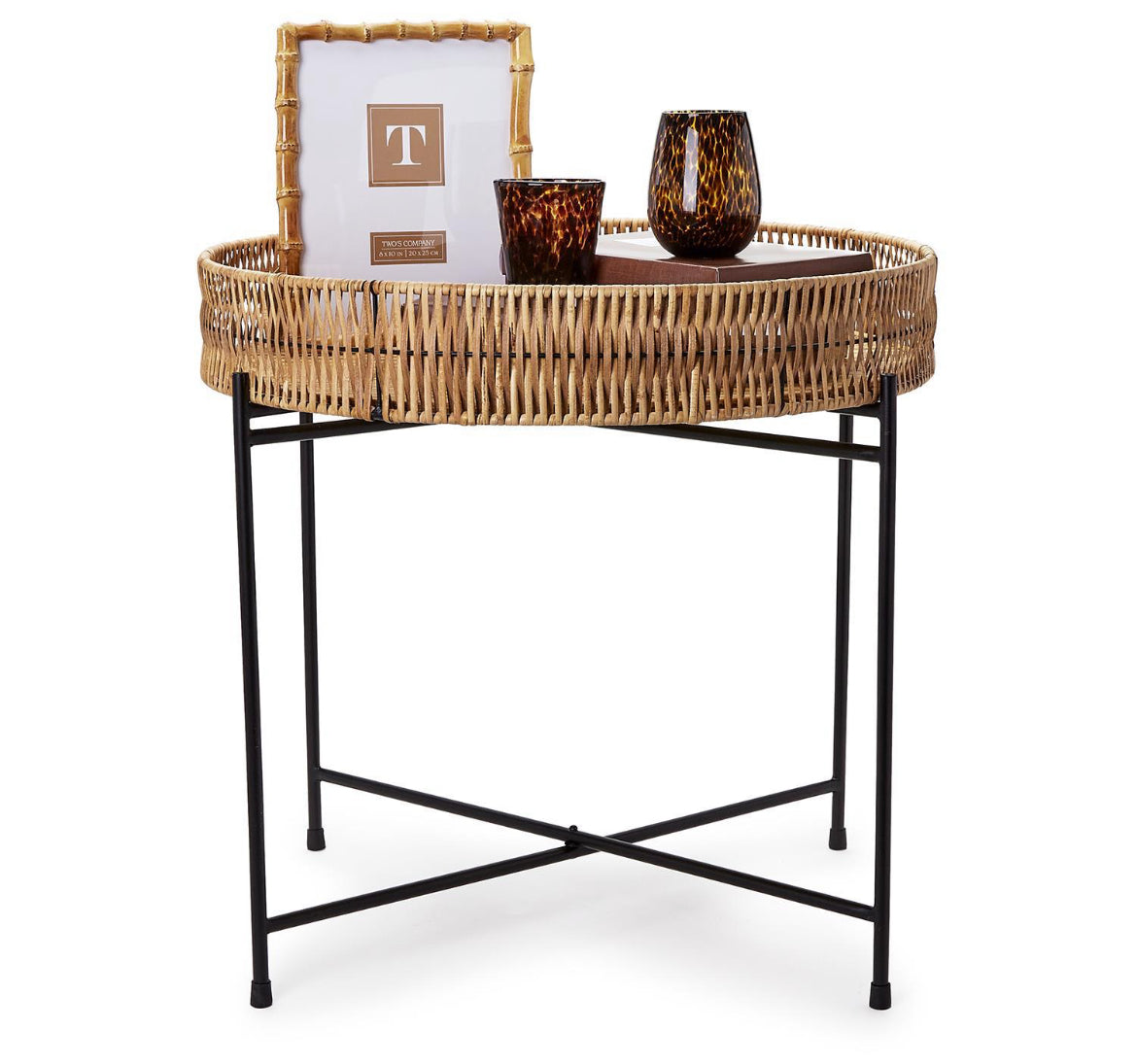 Round Bamboo Tray Set of Two