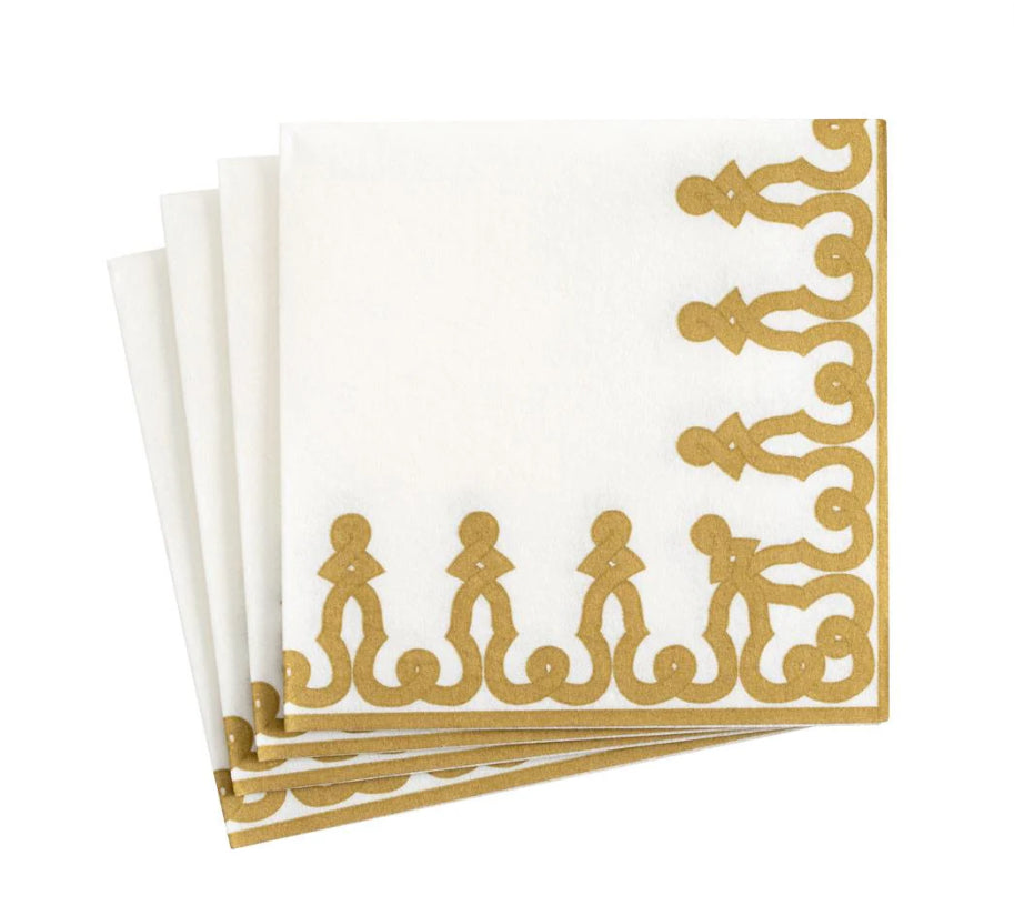 Dessin Passementerie Paper Linen Cocktail Napkins