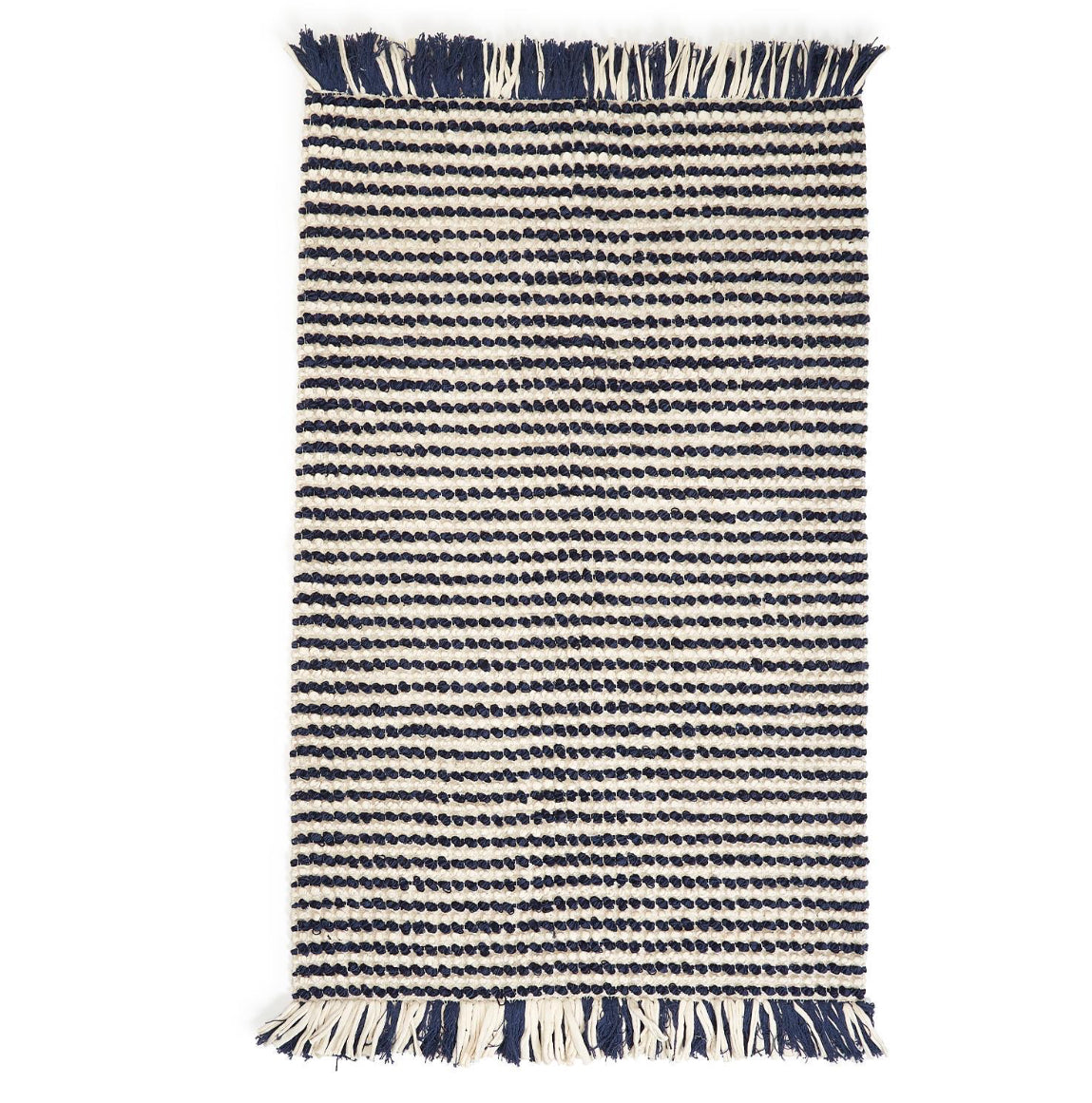 Navy Striped Rug 3’x5’