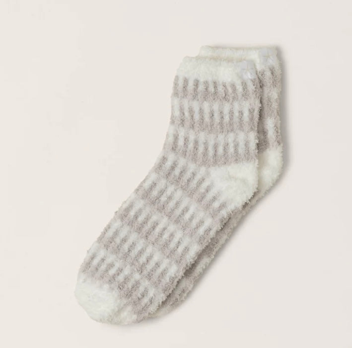 Barefoot Dreams Cozy Chic Stripe Geo Tennis Sock