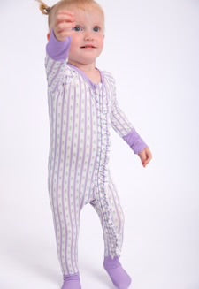 LS Zip Pj’s Lilac Ribbon