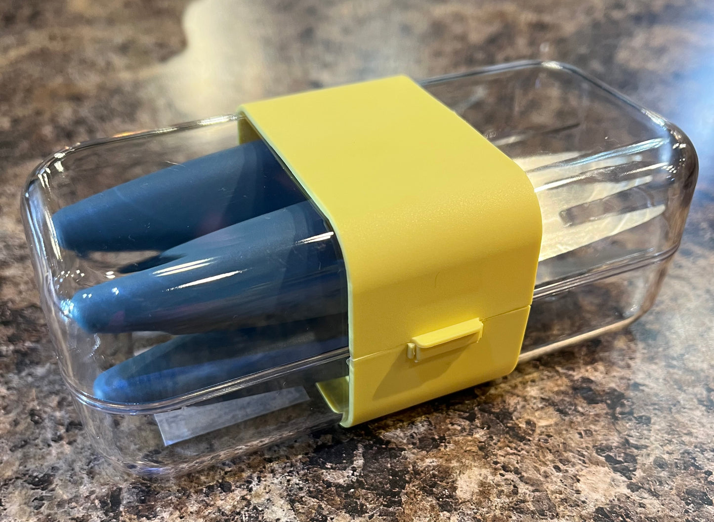 Stainless Steel Plastic Cheese Knives with Container