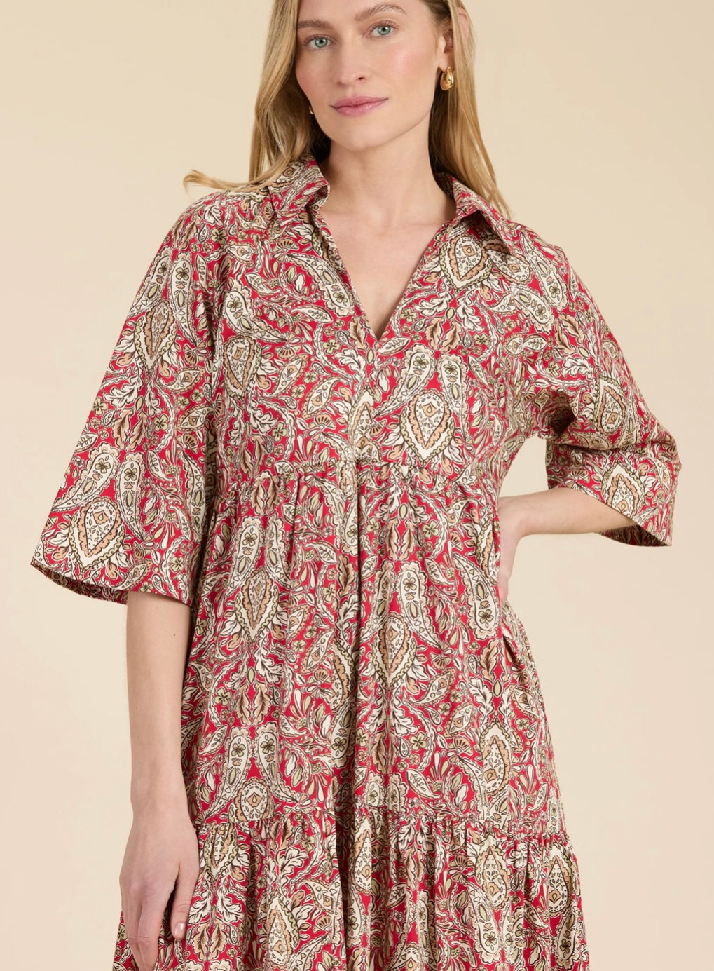 Tyler Boe Cara Paisley Midi Dress