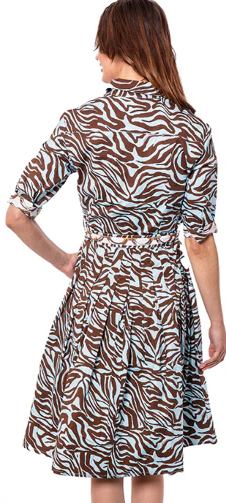 Mrs. Maisel Dress-Green Olive Print