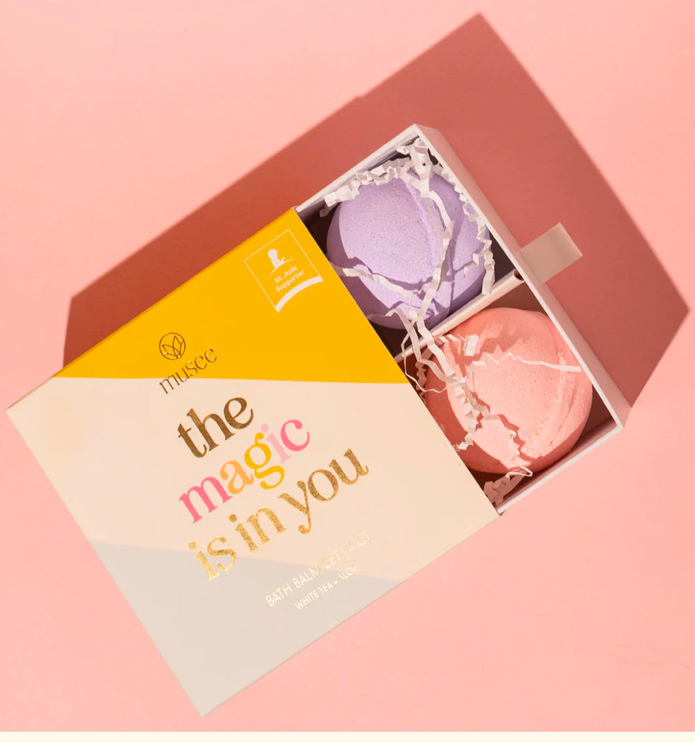 The Magic is in You Bath Balm Set 4ct-White Tea & Aloe