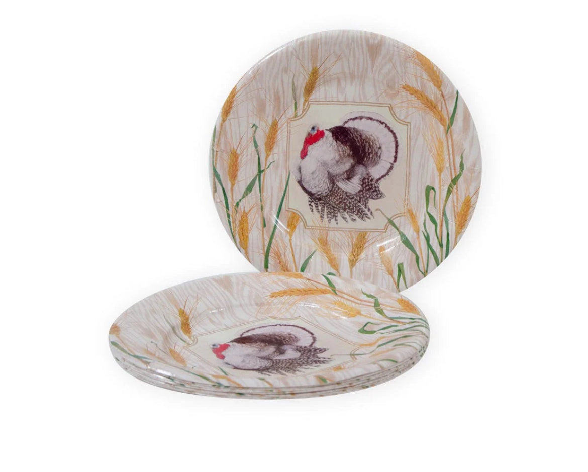 Homestead Turkey Dessert/Salad Plate-set of 8