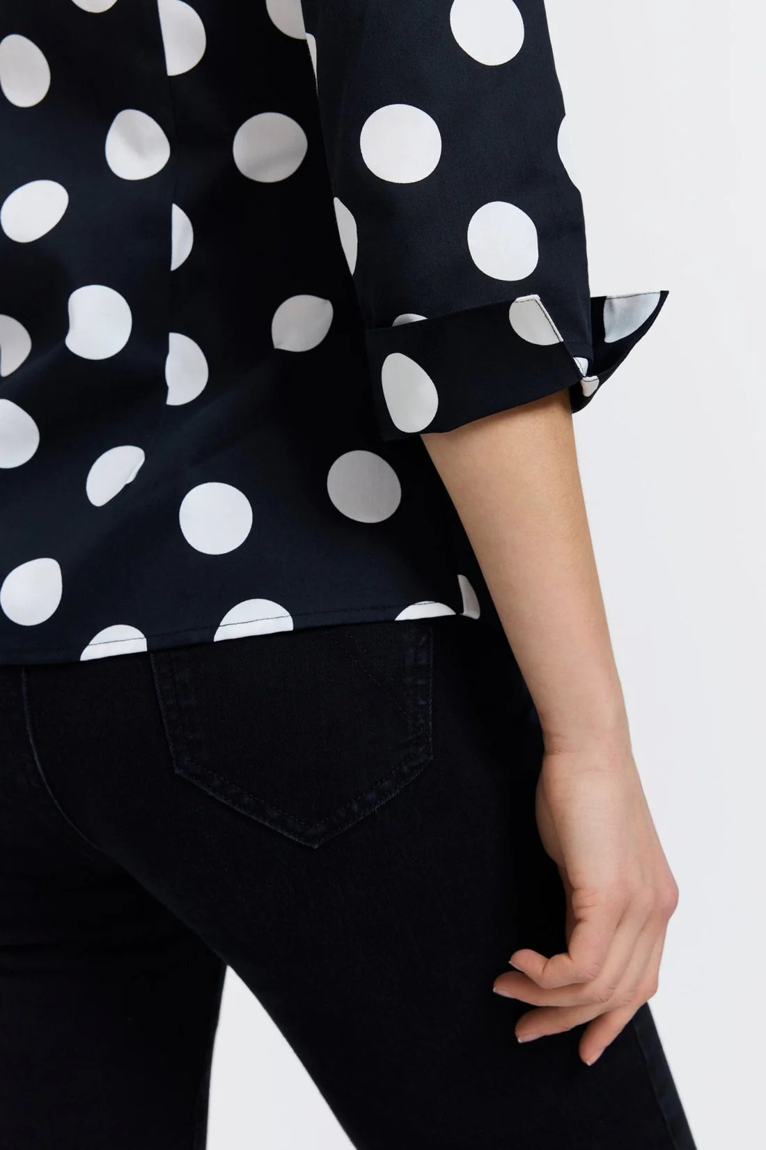 Salina Wrap Top-Polka Dot
