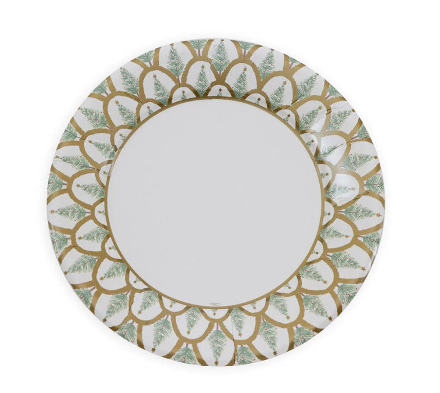 Deco Christmas Gold Dinner Plates