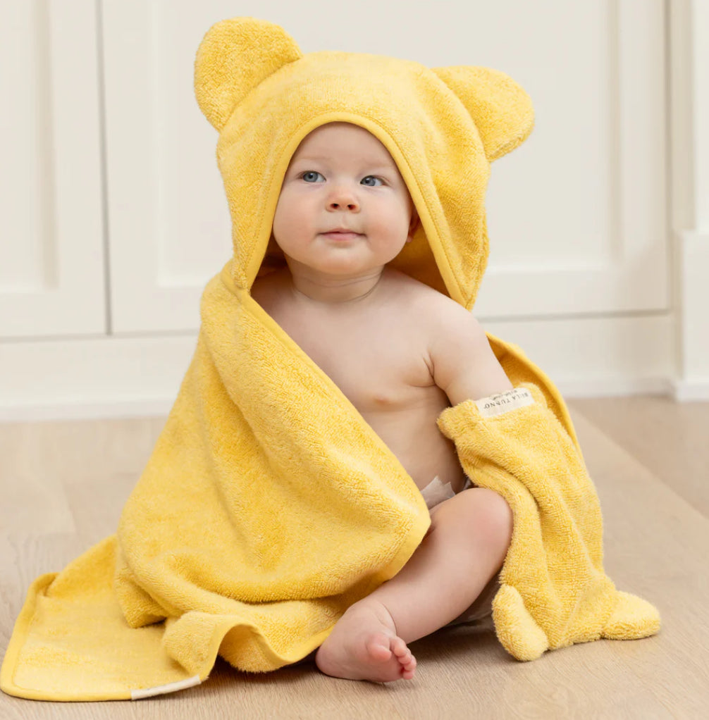 Bella Tunno Hooded Towel & Wash Mitt Set