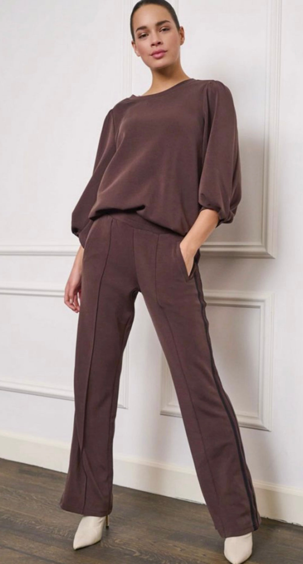 Esqualo Modal Trouser with Stripe