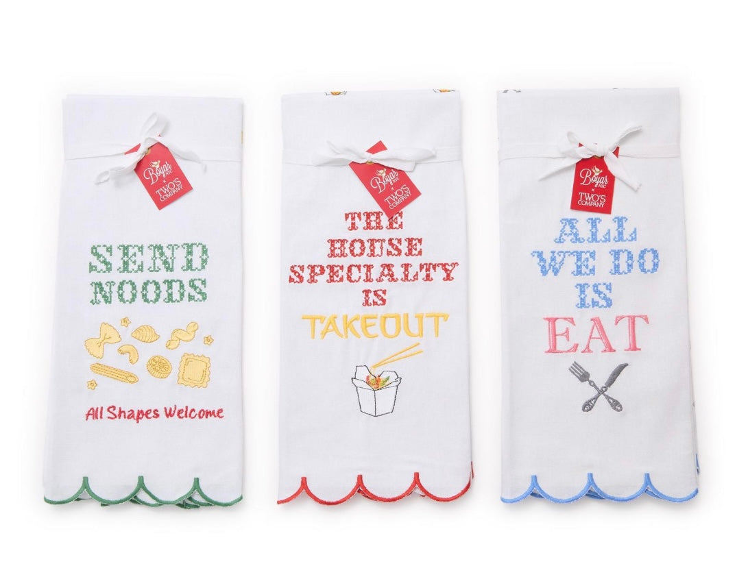 Takeout Inspired Kitchen Dish Towels