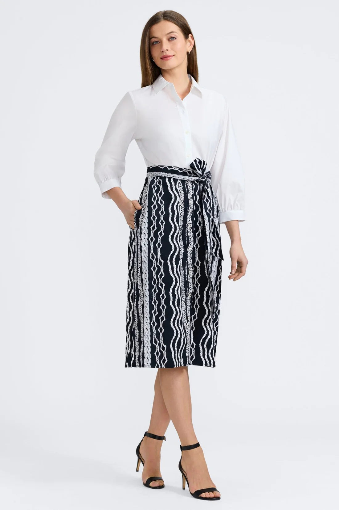 Esther Dress-Black & White
