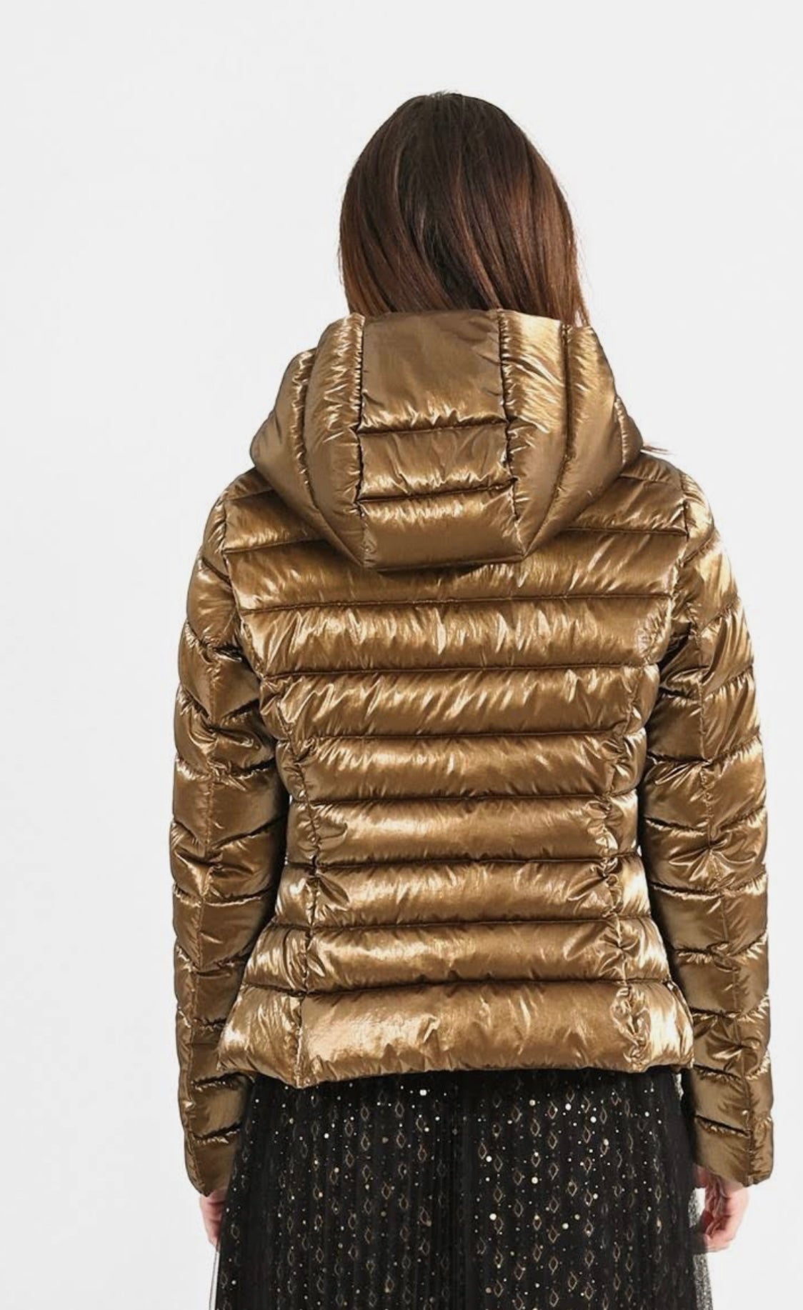 Hooded Puffer Jacket - Bronze