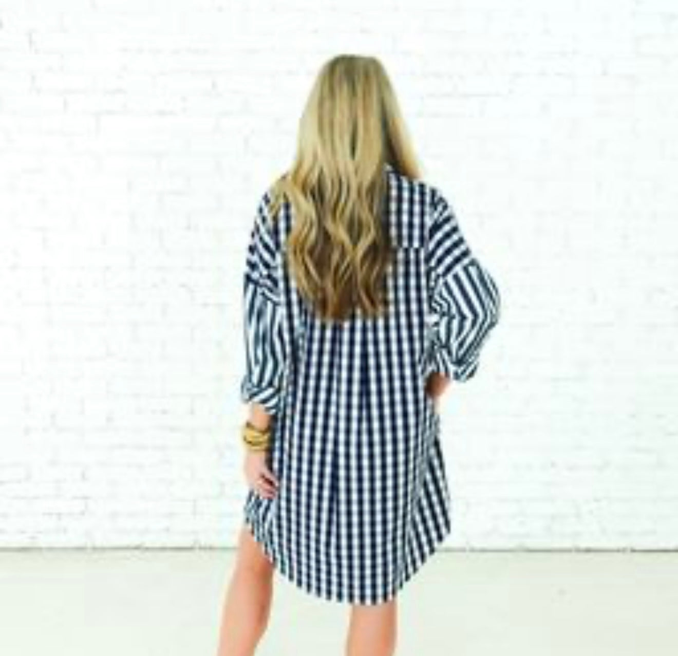 Preppy Dress-Stripe & Gingham-Navy