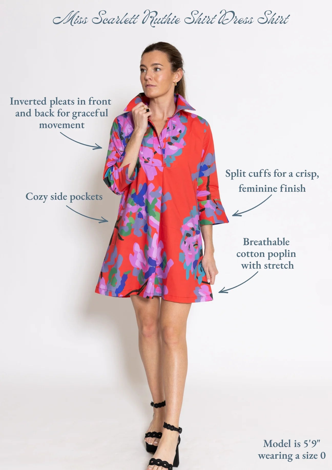 Miss Scarlet Ruthie Shirt Dress Short
