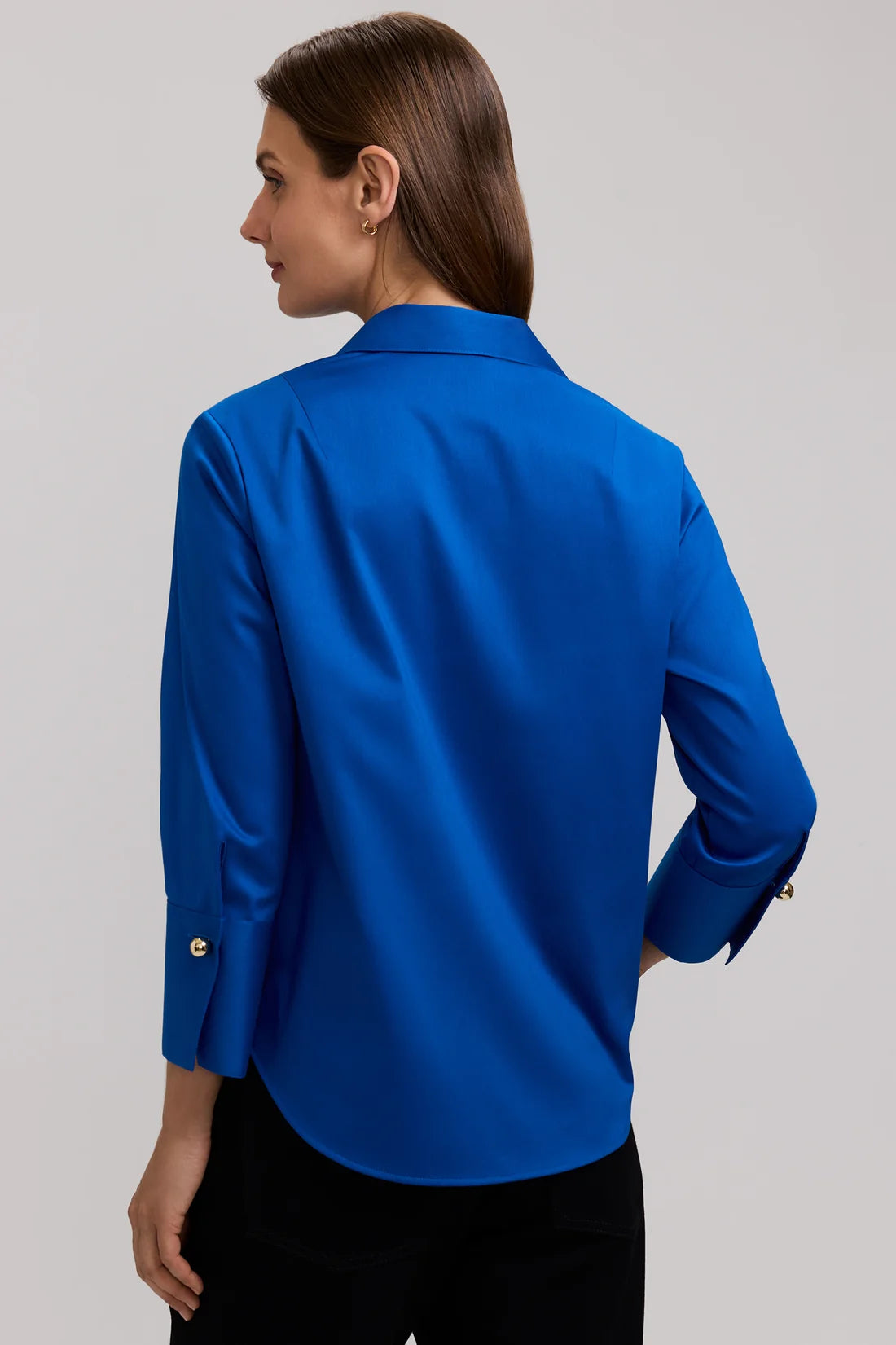 Catalina Stretch Matte Sateen 3/4 Sleeve Popover Shirt