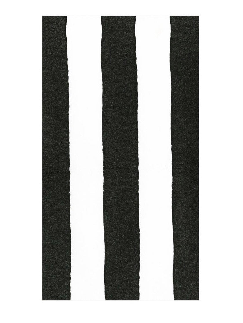 Cafe Stripe Black Paper Linen Guest Towels