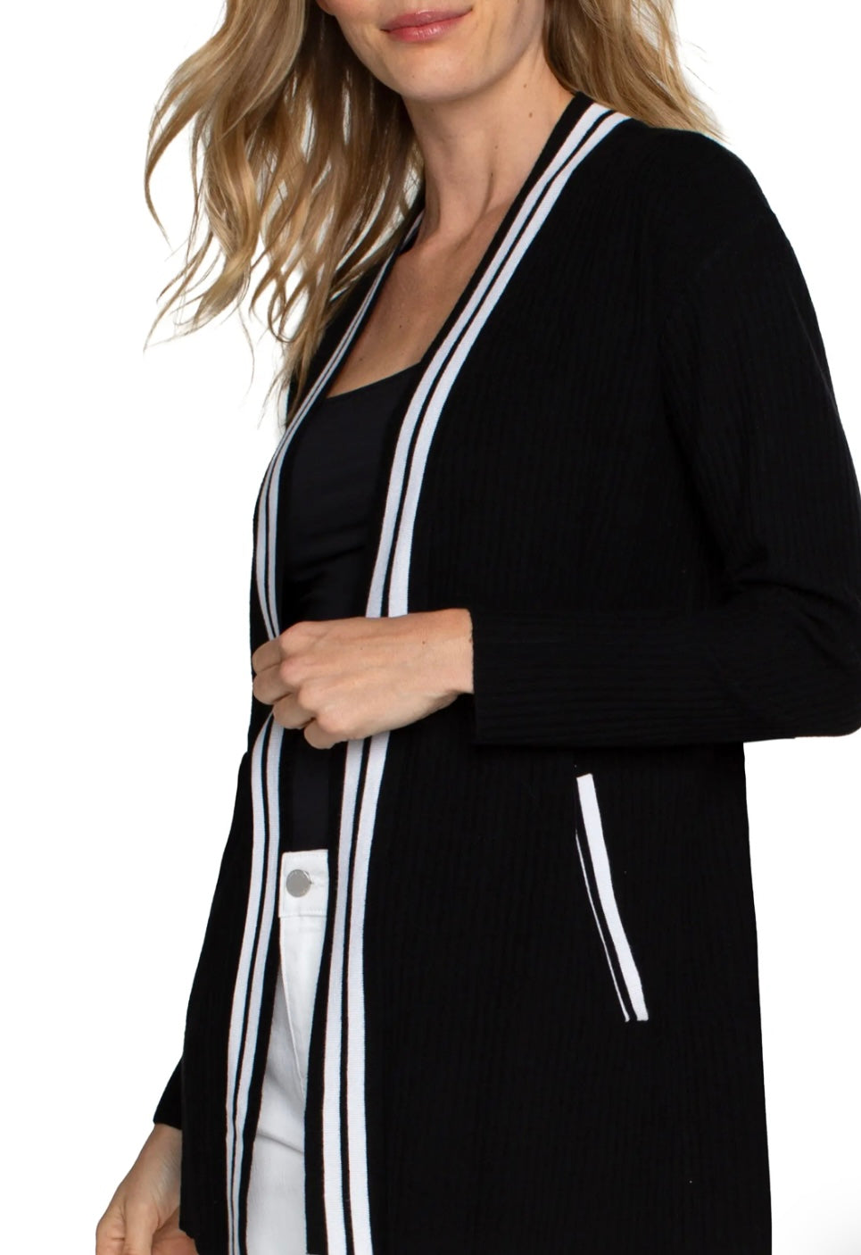 Open Front Cardigan - Black
