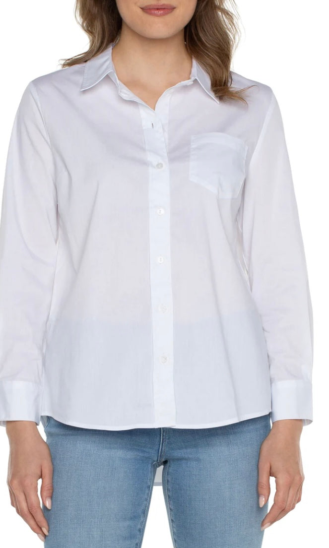 Liverpool Classic Button Front Top