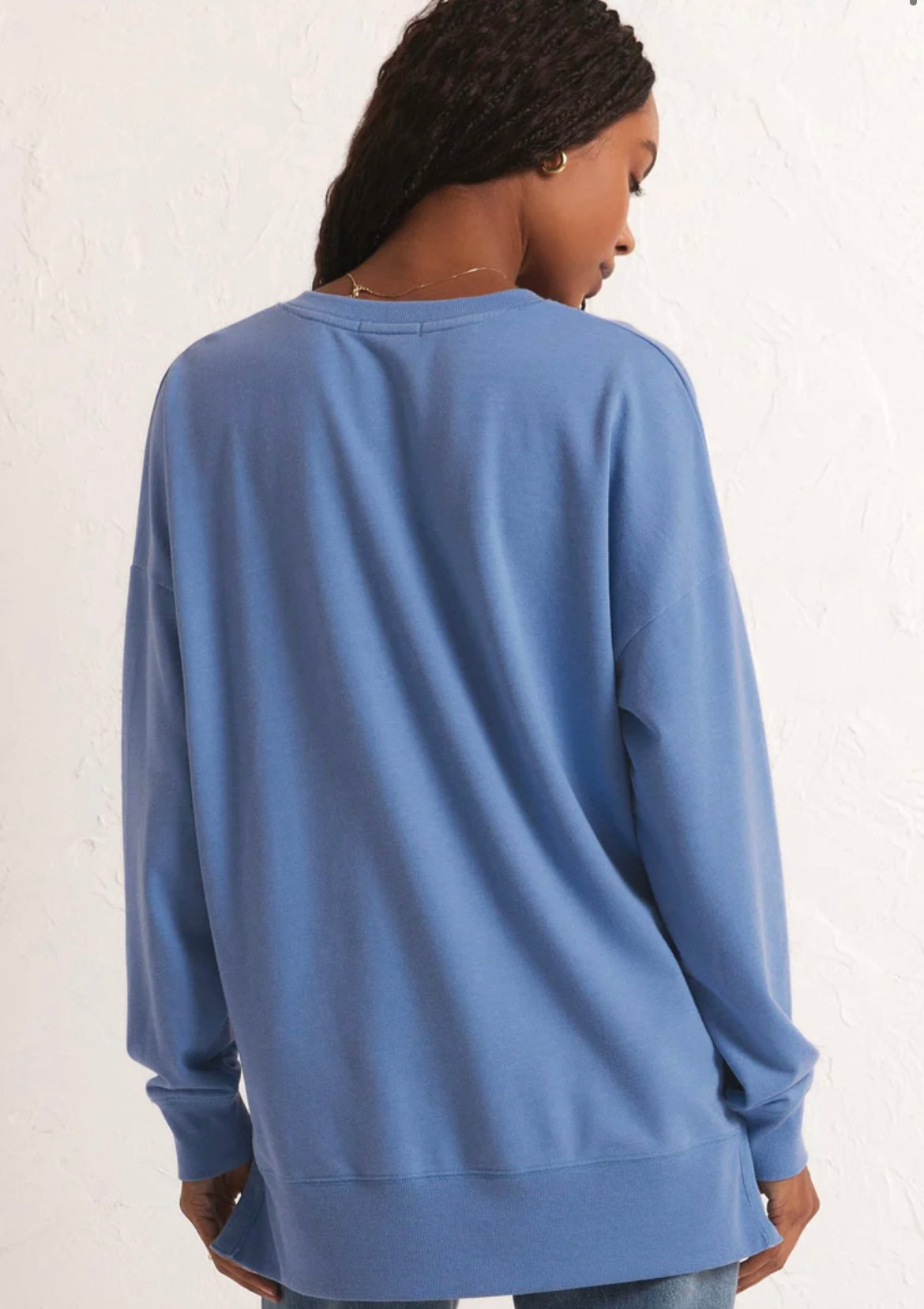 Modern V Neck Weekender - Blue Isle