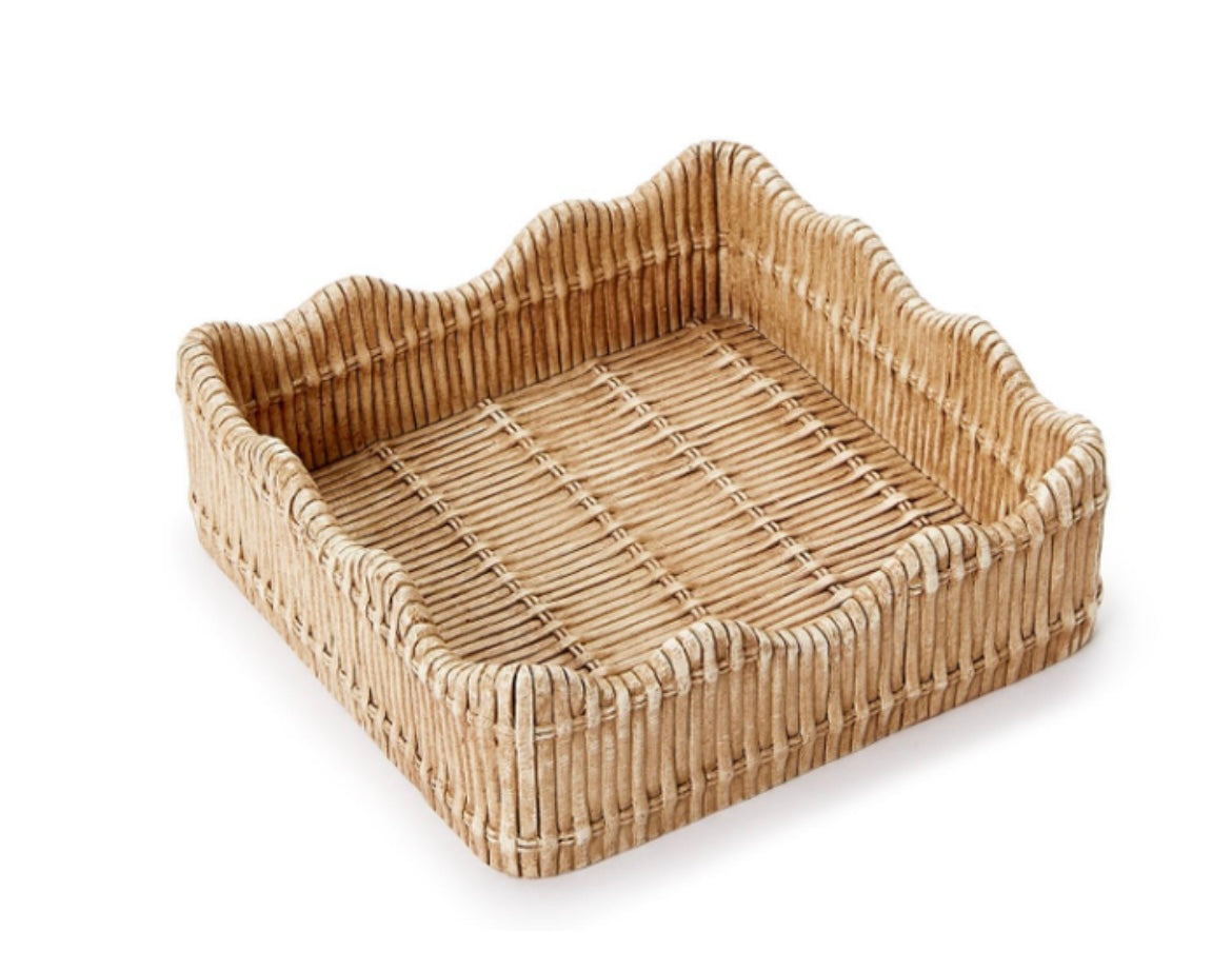 Scalloped Edge Cocktail Napkin Holder