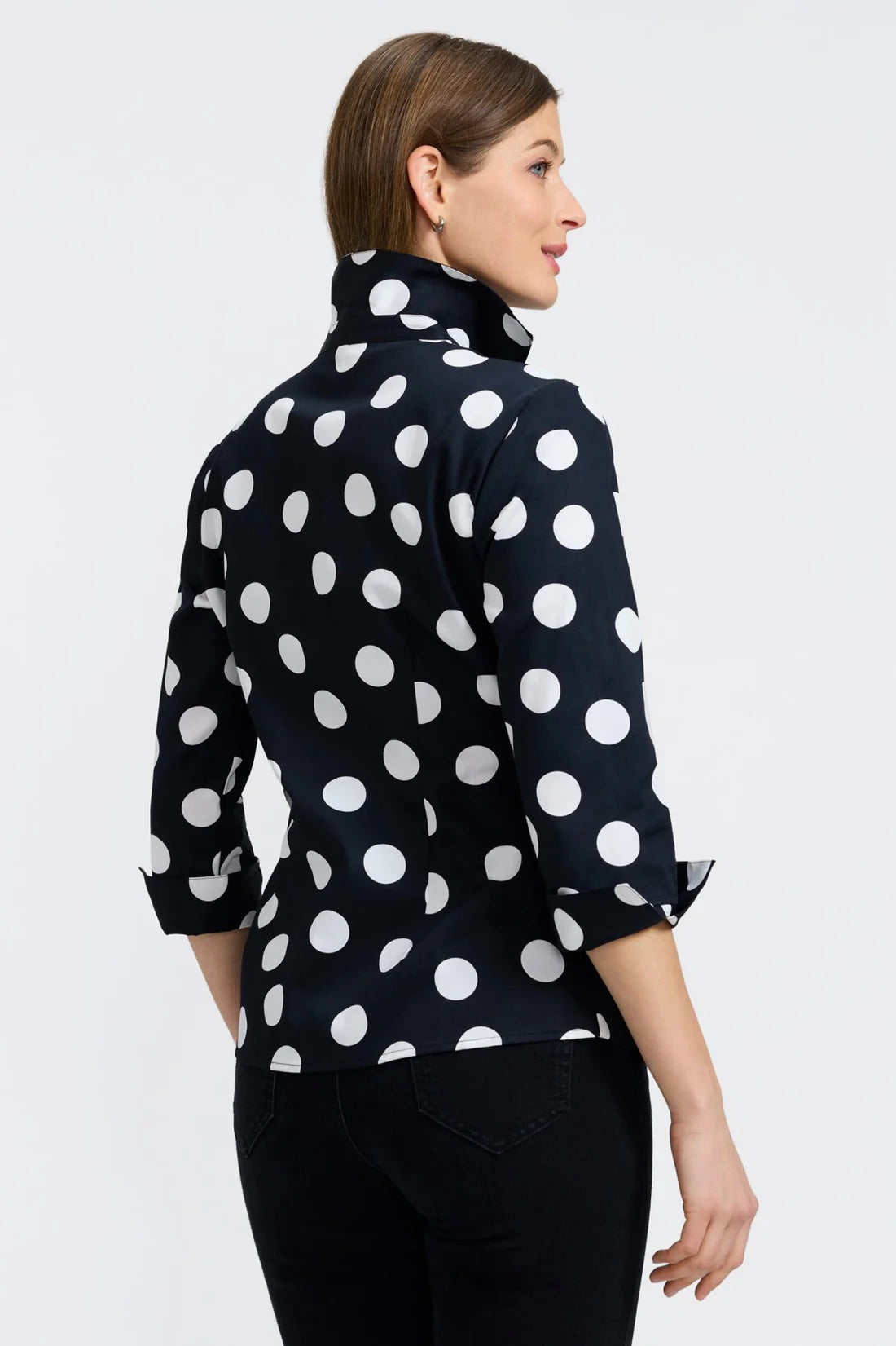 Salina Wrap Top-Polka Dot
