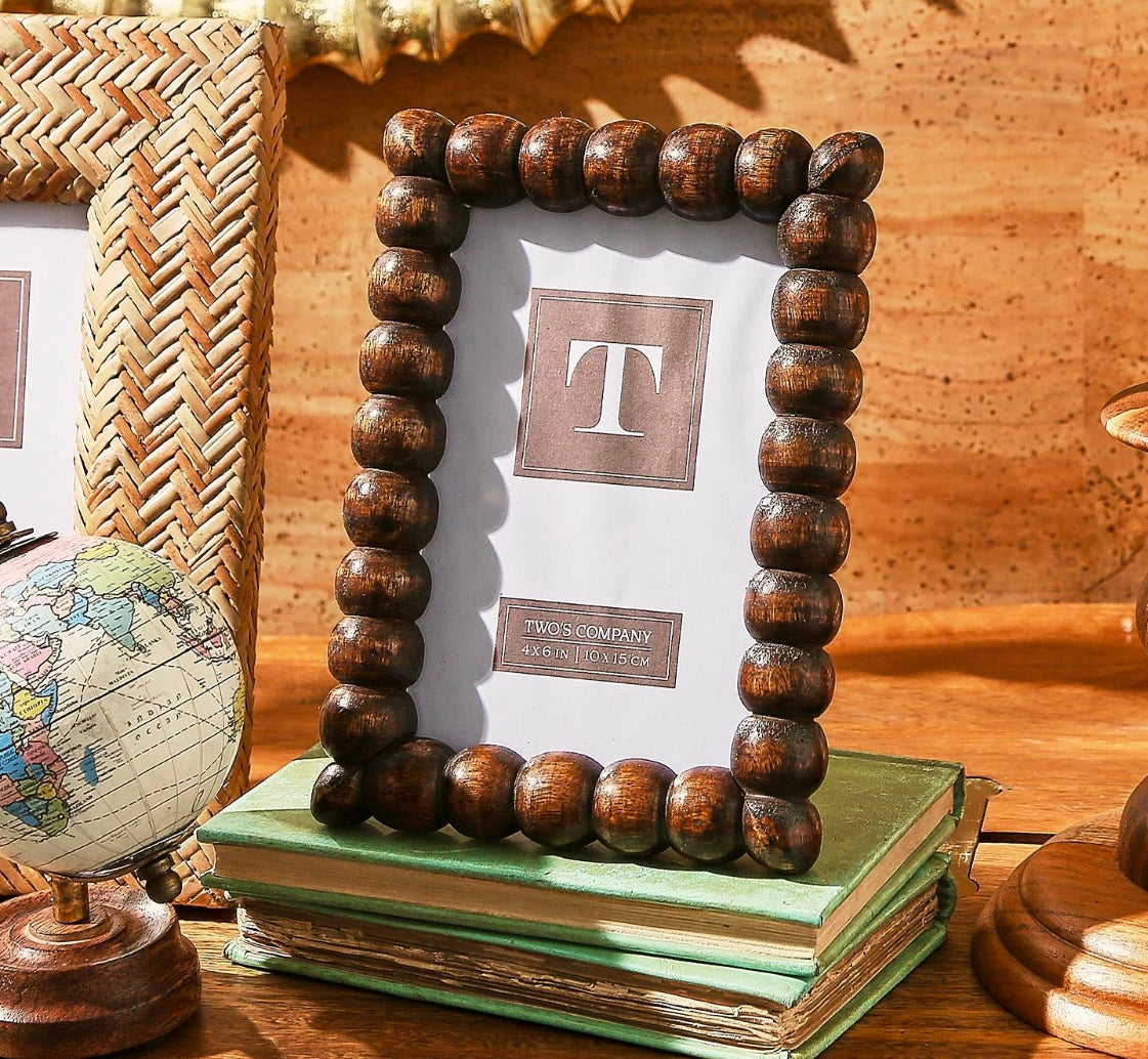 Hand Carved Bobbin Photo Frame