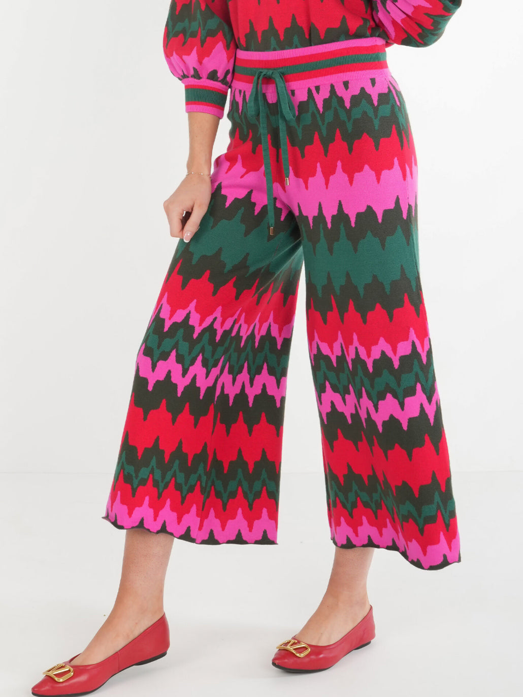 Teddy Crop Trouser-Ruby Ripple