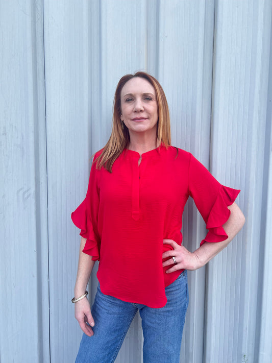 Flutter Sleeve Top