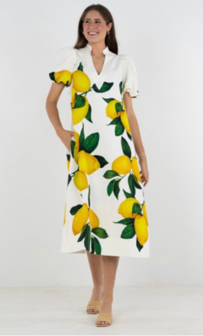 Hampton Dress- Limone
