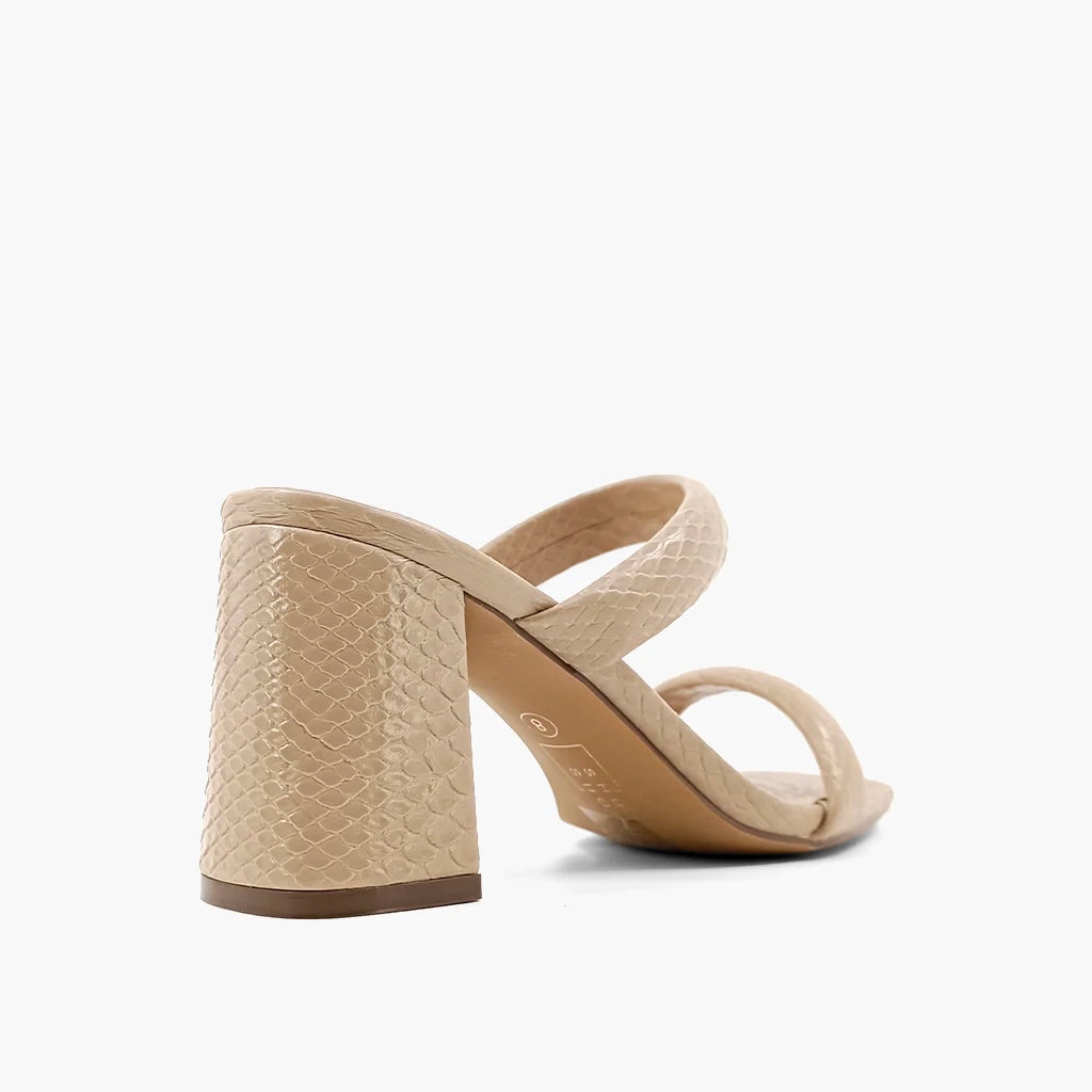 Farah Heel - Taupe Snake
