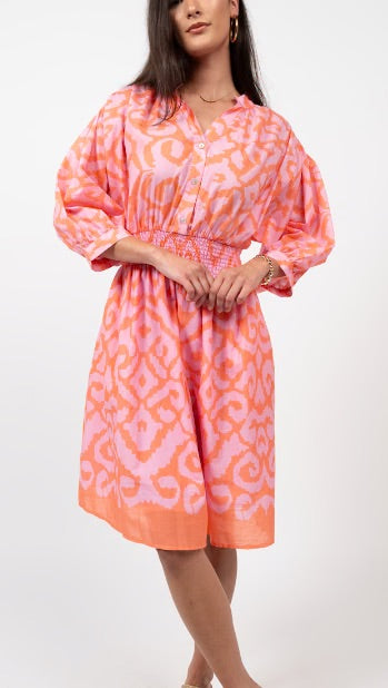 Ikat Blouson Dress
