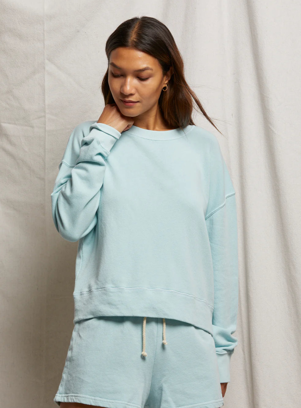 Tyler Sweatshirt-Iced Aqua