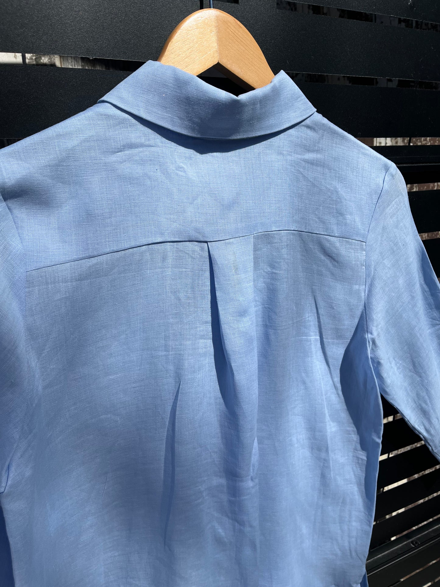 Lenar Linen Shirt-Azul