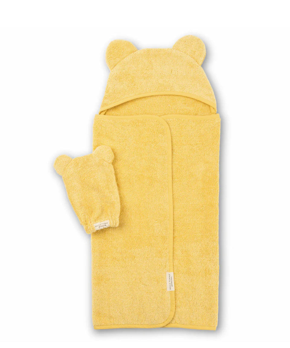 Bella Tunno Hooded Towel & Wash Mitt Set