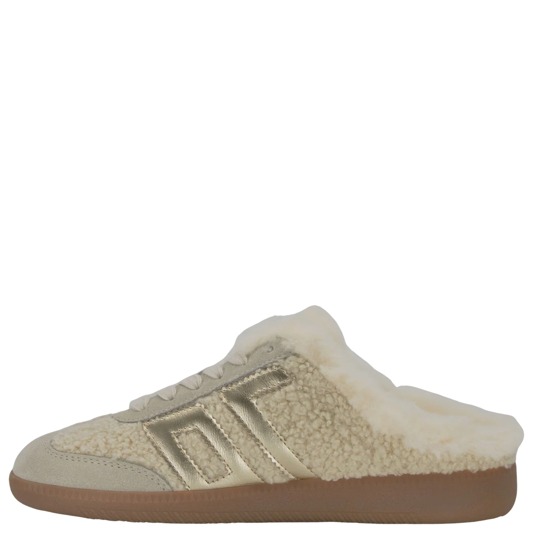 Easter Backless Flat Sneaker-Butter Gold