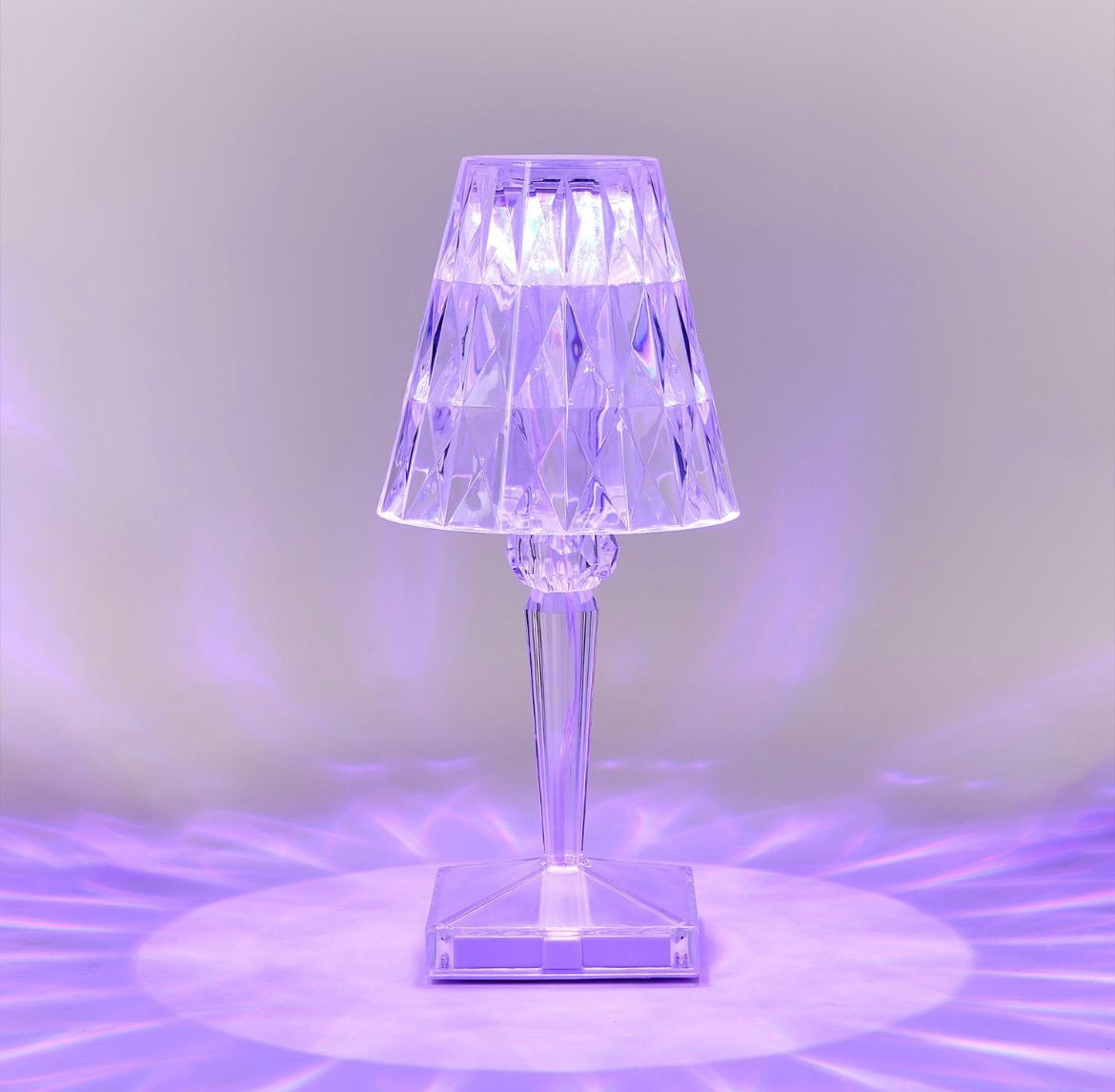 LED Cordless Color-Changing Crystal Lamp