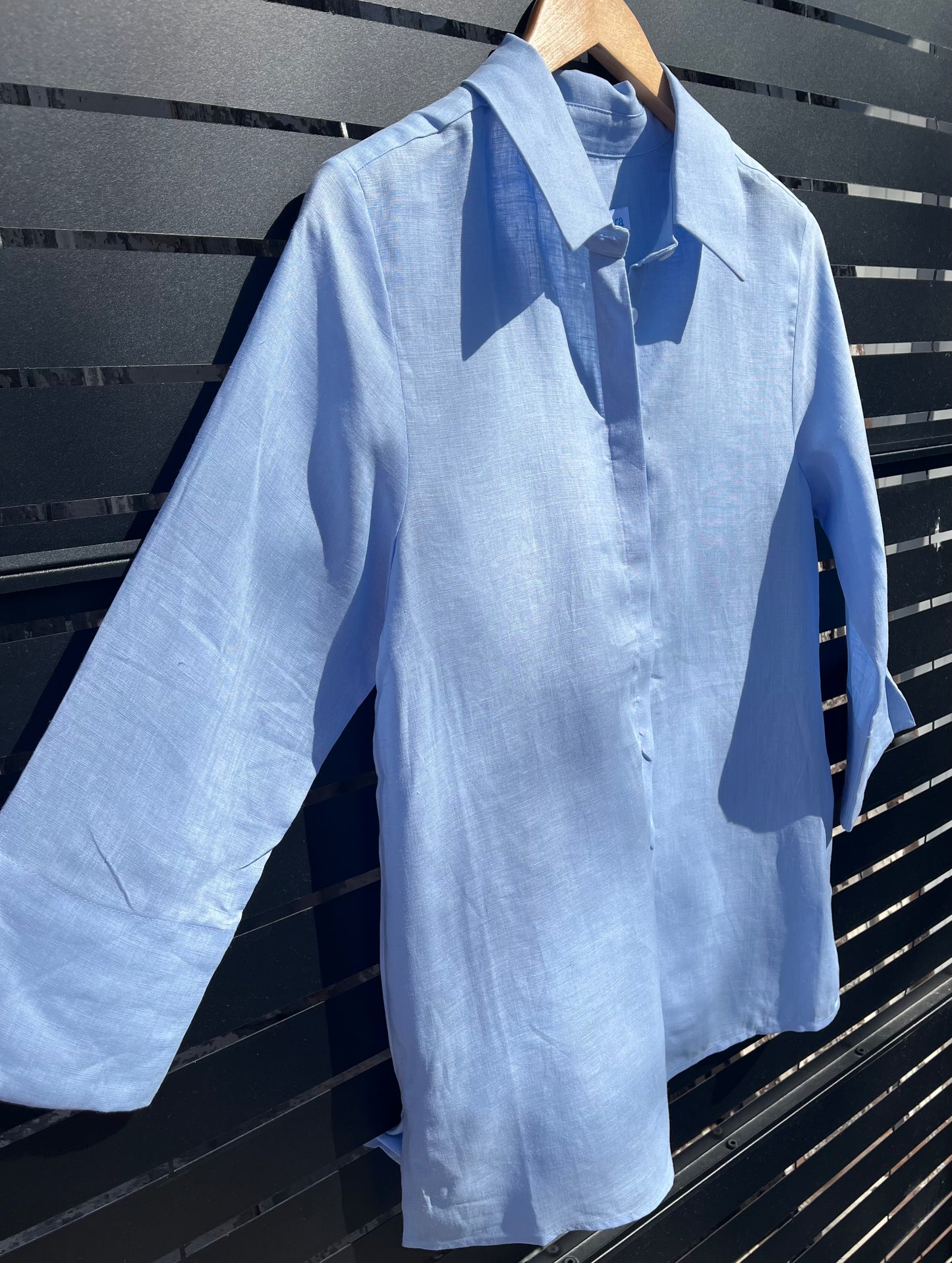 Lenar Linen Shirt-Azul